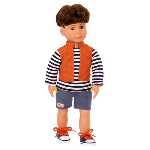 Connor - 46cm Boy Doll - Brown Hair & Eyes - Gift Ideas for Kids - Our Generation