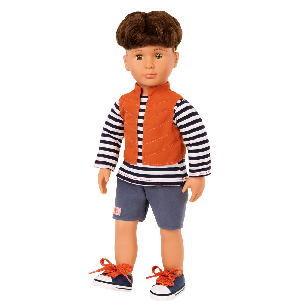 Connor - 46cm Boy Doll - Brown Hair & Eyes - Gift Ideas for Kids - Our Generation