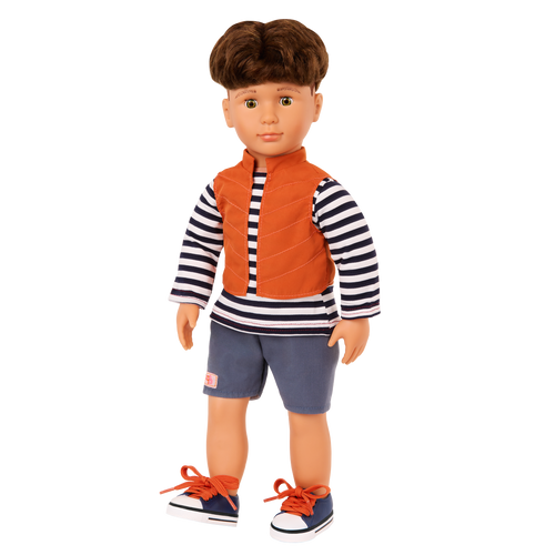 Connor - 46cm Boy Doll - Brown Hair & Eyes - Gift Ideas for Kids - Our Generation