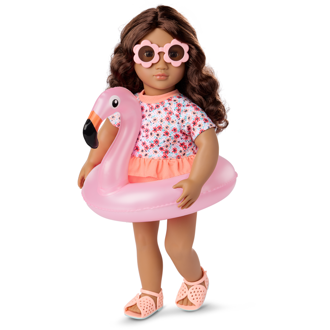 Gabriela - 46cm Summer Doll - OG Doll with Brown Hair & Eyes - Summer Outfits & Doll Swimwear - Poseable Doll- Doll & Book - Toys & Gifts for Kids - Our Generation UK