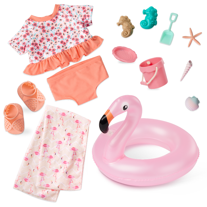 Gabriela - 46cm Summer Doll - OG Doll with Brown Hair & Eyes - Summer Outfits & Doll Swimwear - Poseable Doll- Doll & Book - Toys & Gifts for Kids - Our Generation UK