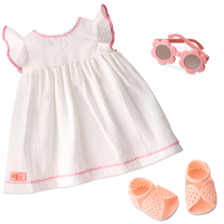 Gabriela - 46cm Summer Doll - OG Doll with Brown Hair & Eyes - Summer Outfits & Doll Swimwear - Poseable Doll- Doll & Book - Toys & Gifts for Kids - Our Generation UK