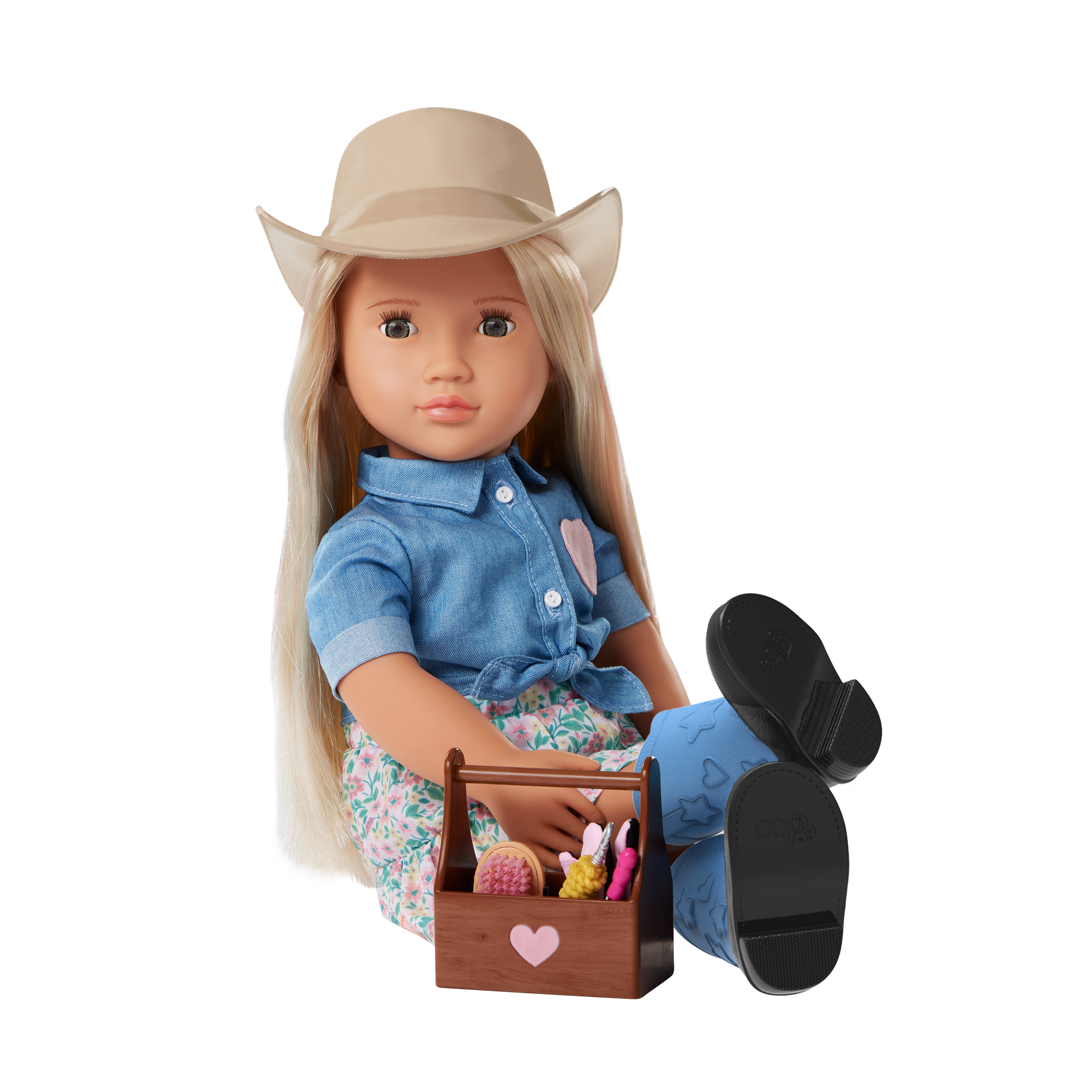 Lainey  - 46cm Equestrain Doll with Book - Blonde Hair with Pink Highlights - Chapter Storybook - Toys for Kids 3 to 12 Years - Our Generation UK