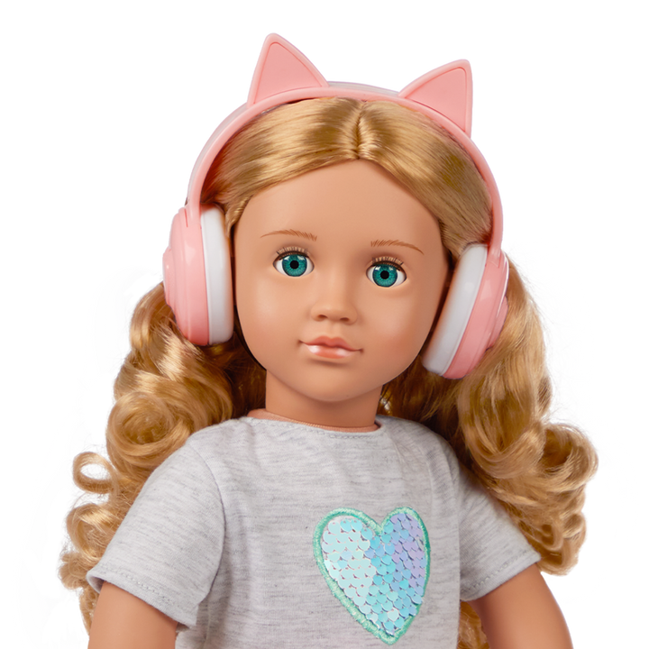 Linzi - 46cm Travel Doll & Accessories - OG Doll with Blue Eyes & Blonde Hair - Doll with Suitcase & Travel Accessories - Toys & Gifts for Kids Ages 3 to 12 Years - Our Generation