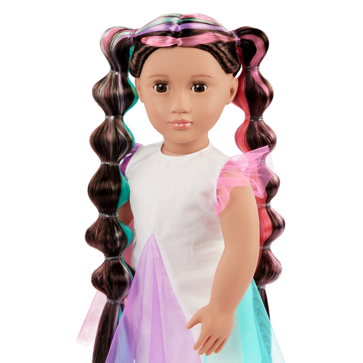 Tina - 46cm Doll with Long Hair & Highlights - OG Hairgrow Doll - Toys & Gifts for Kids - Our Generation UK