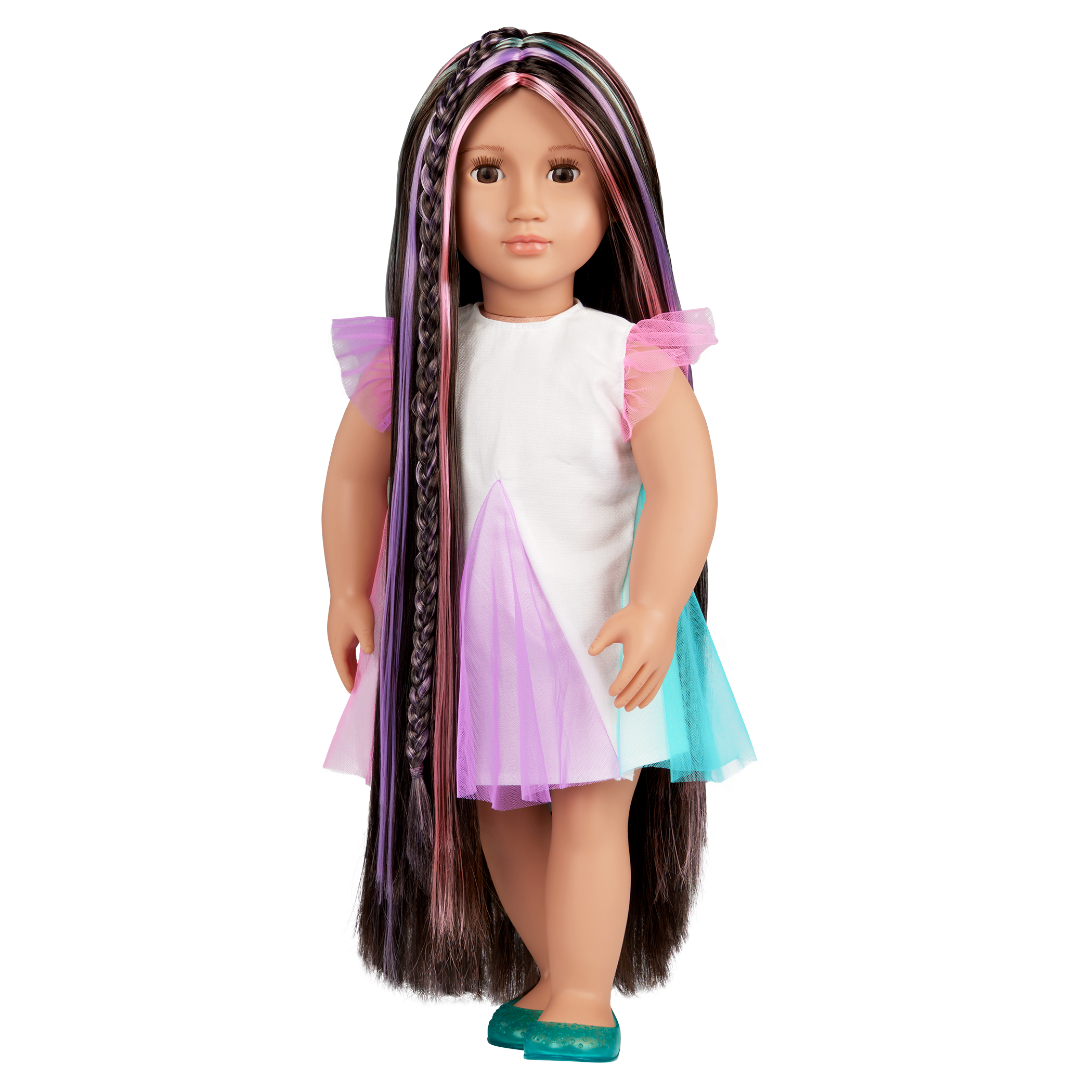 Tina - 46cm Hair Grow Doll - OG Doll with Long Hair & Extenable Braids - Hair-Styling Accessories & Booklet - Gifts for Kids - Our Generation