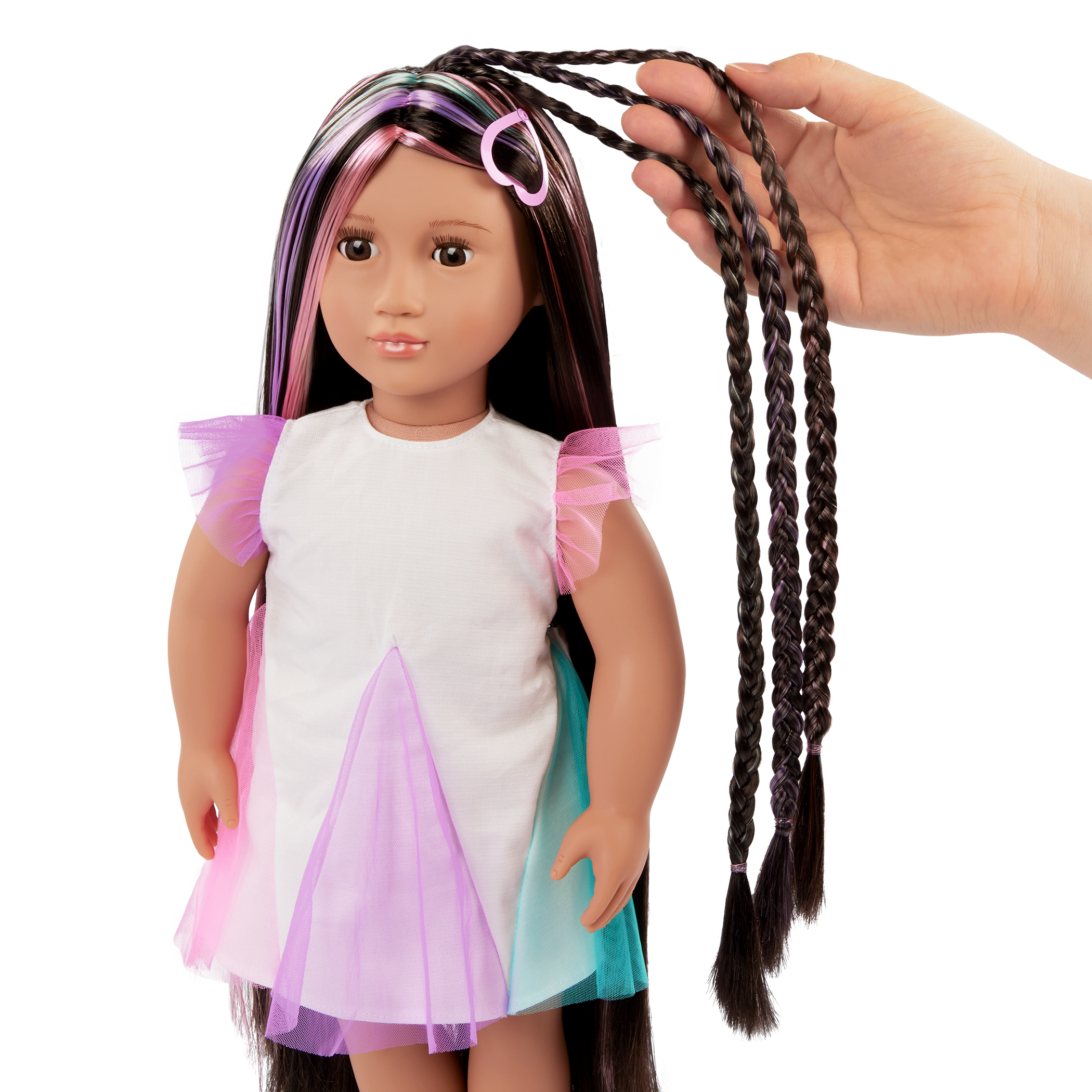 Tina - 46cm Hair Grow Doll - OG Doll with Long Hair & Extenable Braids - Hair-Styling Accessories & Booklet - Gifts for Kids - Our Generation