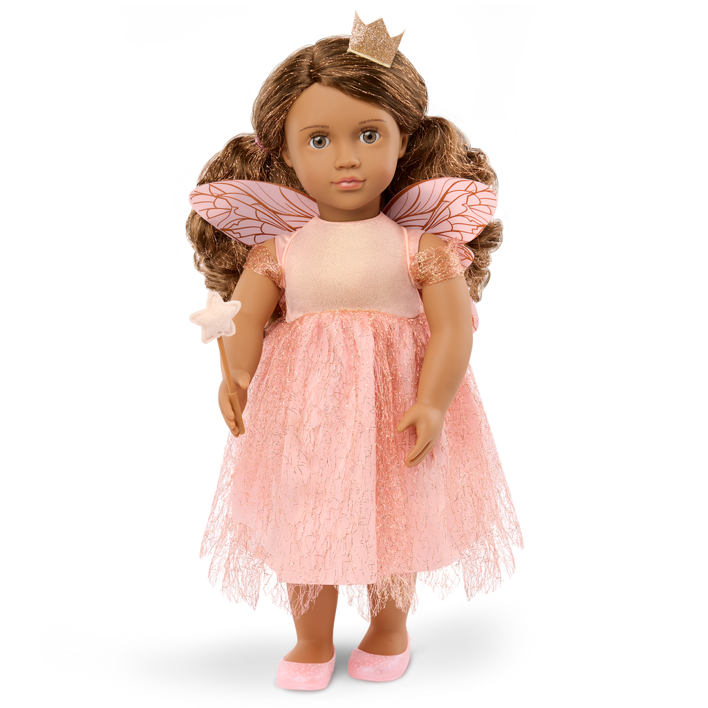 Breena -46cm Tooth Fairy Doll - Doll with Wings, Wand, Crown & Accessories - OG Doll with Brown & Shimmery Hair - Gift for Kids Ages 3 Years + - Our Generation UK