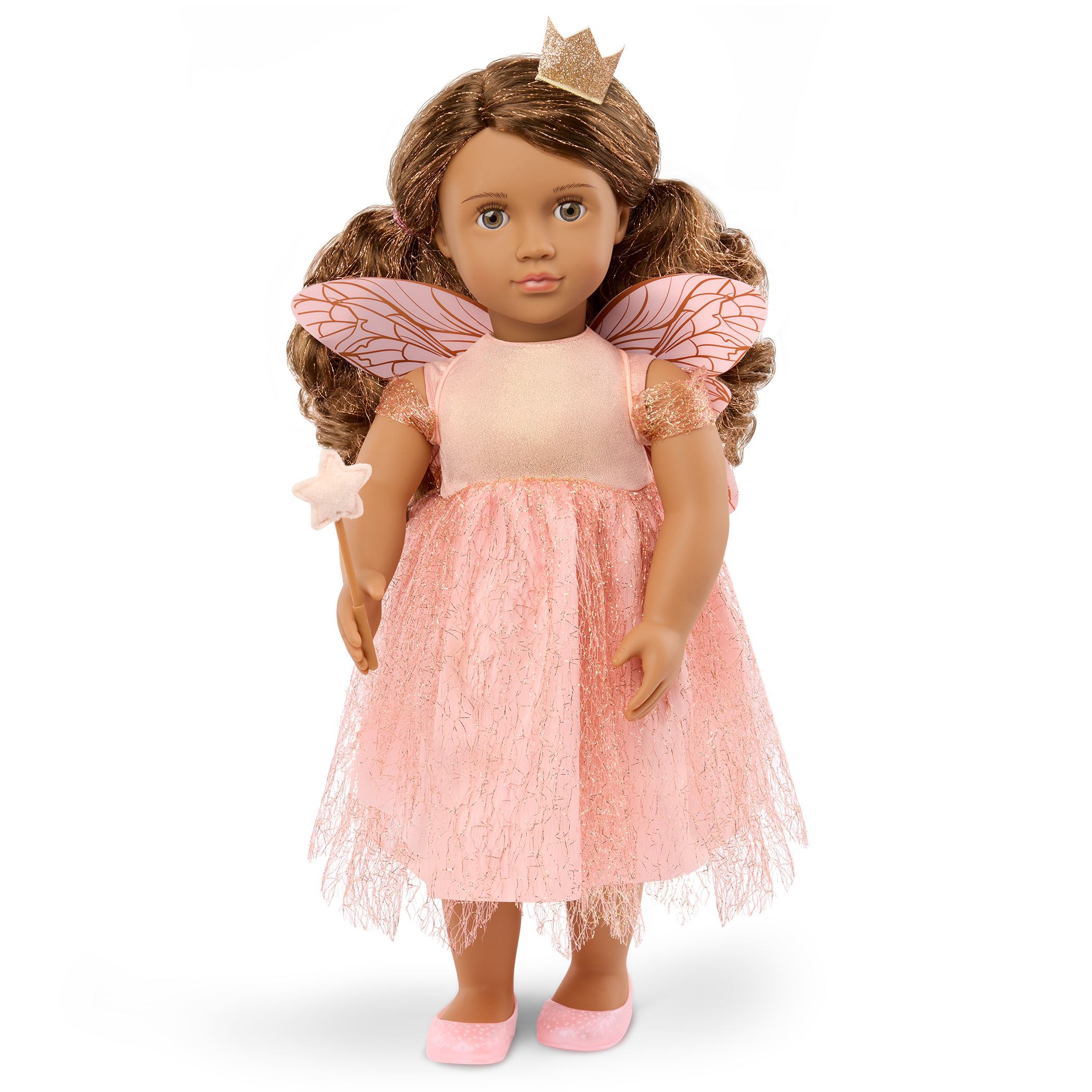 Breena -46cm Tooth Fairy Doll - Doll with Wings, Wand, Crown & Accessories - OG Doll with Brown & Shimmery Hair - Gift for Kids Ages 3 Years + - Our Generation UK