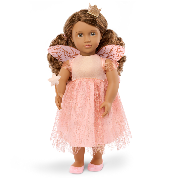 Brenna - 46cm Tooth Fairy Doll - OG Doll with Brown Hair & Eyes - Fair Wings & Wand - Toys & Gifts - Our Generation