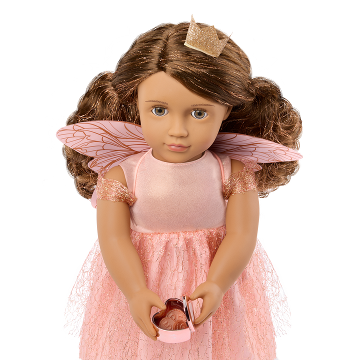 Brenna - 46cm Tooth Fairy Doll - OG Doll with Brown Hair & Eyes - Fair Wings & Wand - Toys & Gifts - Our Generation