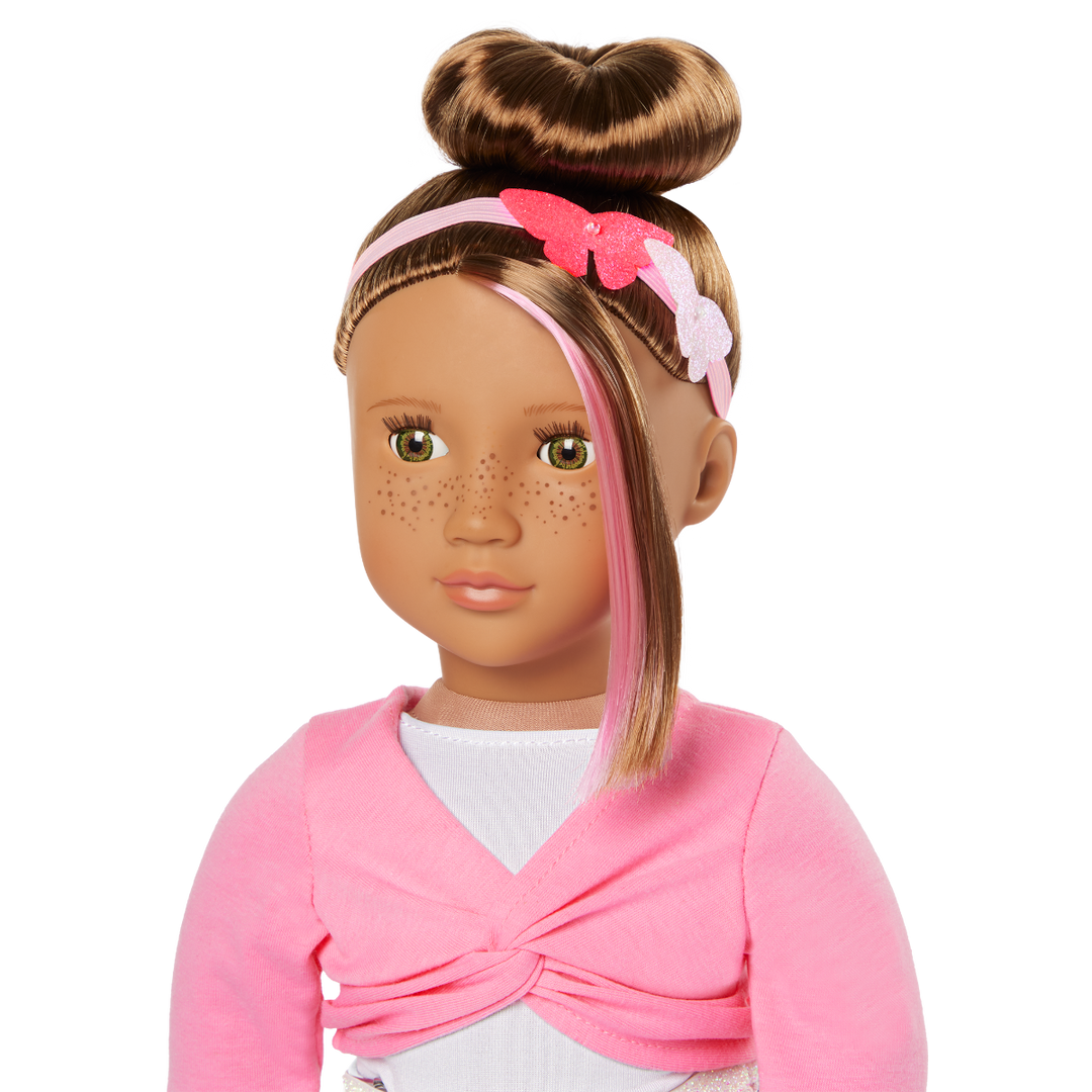 Mika - Ballerina Doll - OG Doll with Brown Hair, Eyes & Freckles - 46cm Ballet Doll for Kids - Toys for Ages 3 Years + - Our Generation