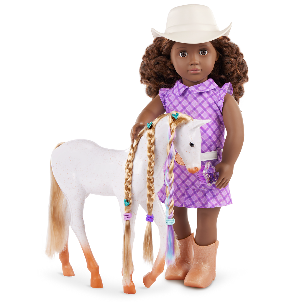Valerie - 46cm Doll & Pet - OG Doll with Brown Hair & Eyes - Our Generation Foal - Equestrian Doll - Gifts for Kids - Our Generation UK