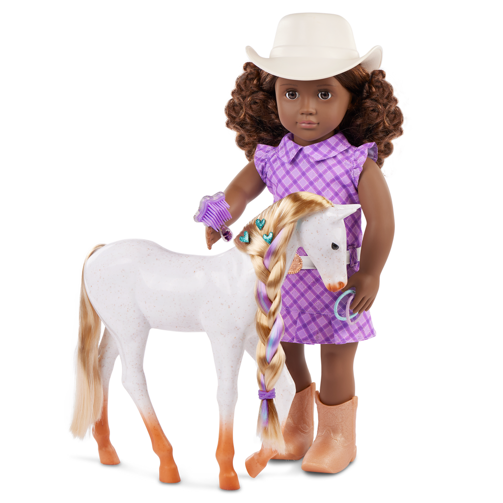 Valerie - 46cm Doll & Pet - OG Doll with Brown Hair & Eyes - Our Generation Foal - Equestrian Doll - Gifts for Kids - Our Generation UK