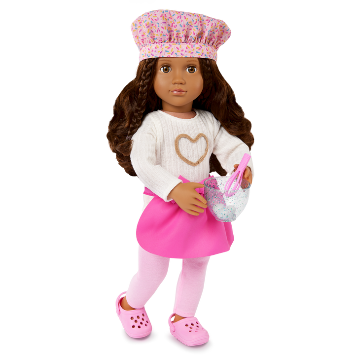 Paola- 46cm Baking Doll with Book - OG Deluxe Doll - Storybook for Doll - Baking Accessories - Toys for Kids - Gift Ideas - 3 Years + - Our Generation UK