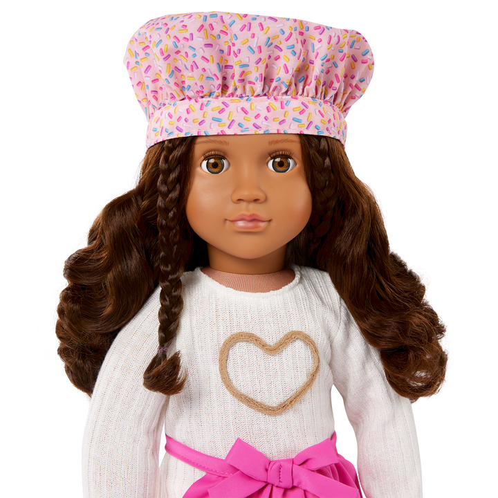 Paola- 46cm Baking Doll with Book - OG Deluxe Doll - Storybook for Doll - Baking Accessories - Toys for Kids - Gift Ideas - 3 Years + - Our Generation UK