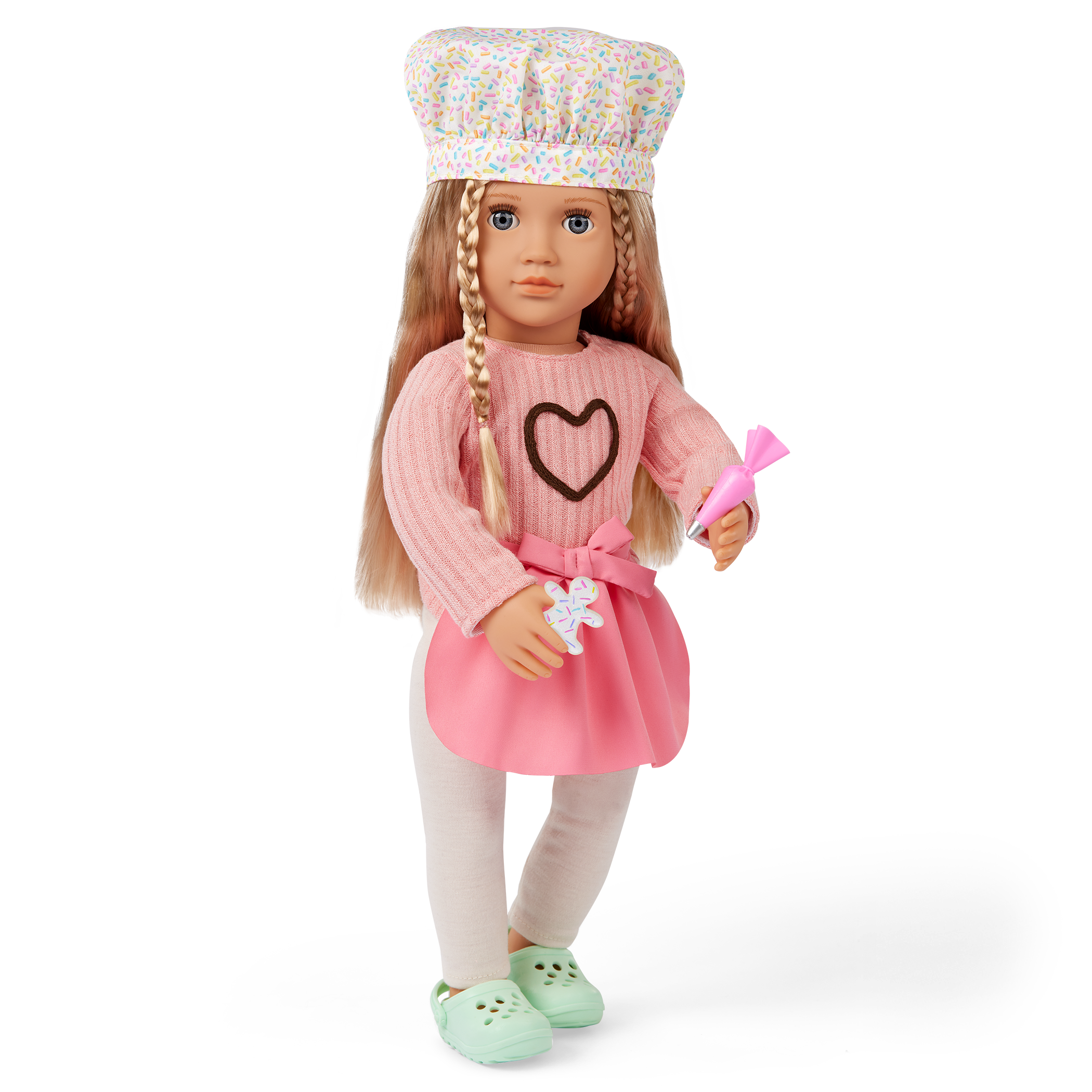 Emery - 46cm Baking Doll & Book - Posable Doll with Blonde Hair- Baking Accessories for Dolls - Chapter Story Book - Gifts for Ages 3 Years + - Our Generation UK