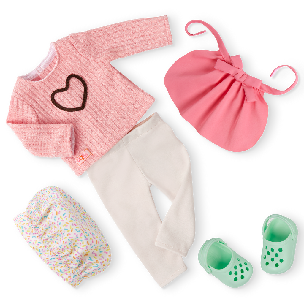 Emery - 46cm Baking Doll & Book - Posable Doll with Blonde Hair- Baking Accessories for Dolls - Chapter Story Book - Gifts for Ages 3 Years + - Our Generation UK