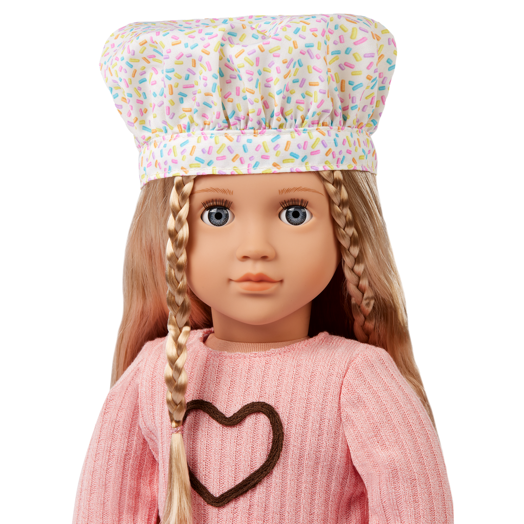 Emery - 46cm Baking Doll & Book - Posable Doll with Blonde Hair- Baking Accessories for Dolls - Chapter Story Book - Gifts for Ages 3 Years + - Our Generation UK
