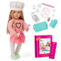 Emery - 46cm Baking Doll & Book - Posable Doll with Blonde Hair- Baking Accessories for Dolls - Chapter Story Book - Gifts for Ages 3 Years + - Our Generation UK