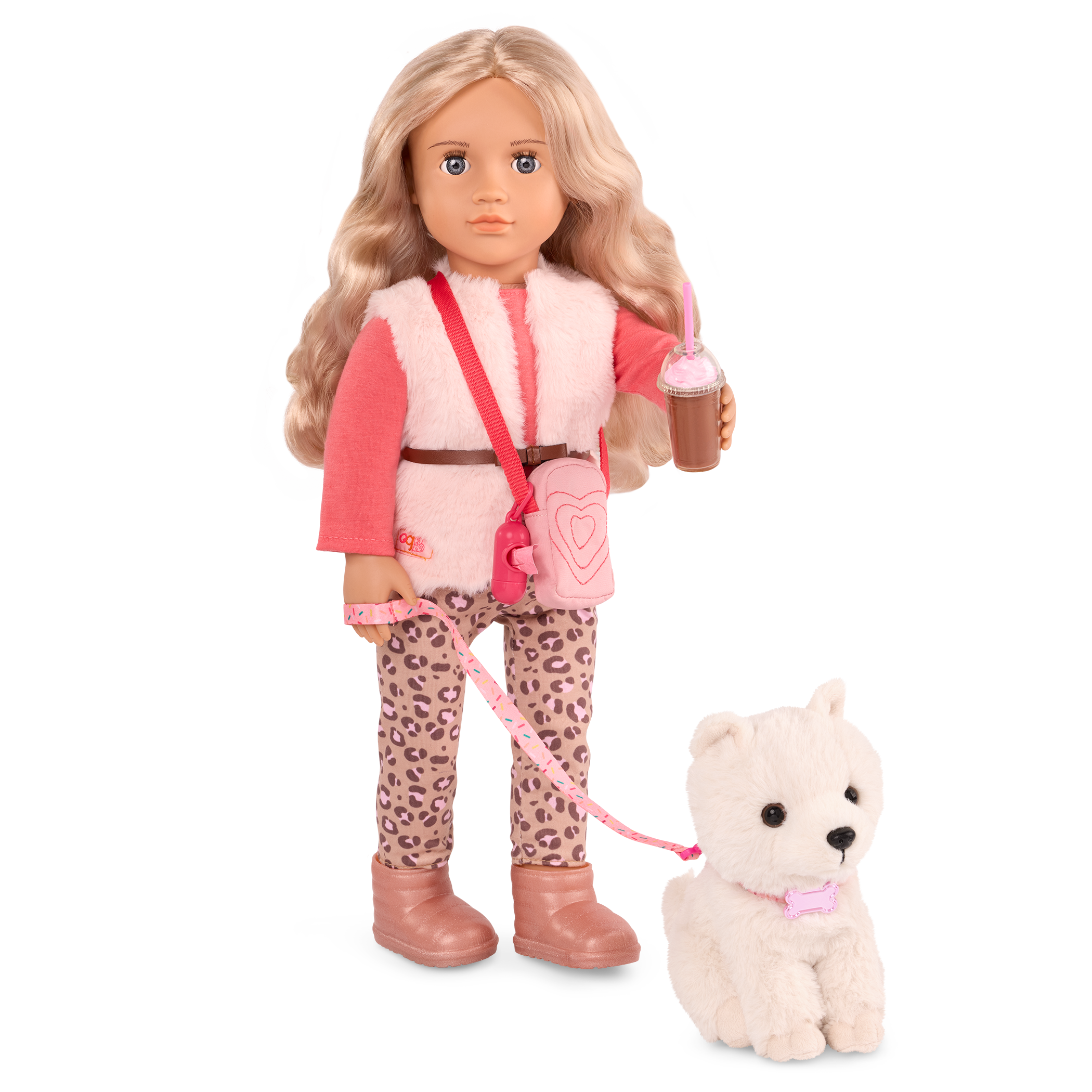 Kinsley & Pet Puppy Kenzi - 46cm Doll with 15cm Plush Pup - Toys for Kids Ages 3 to 12 Years - Our Generation