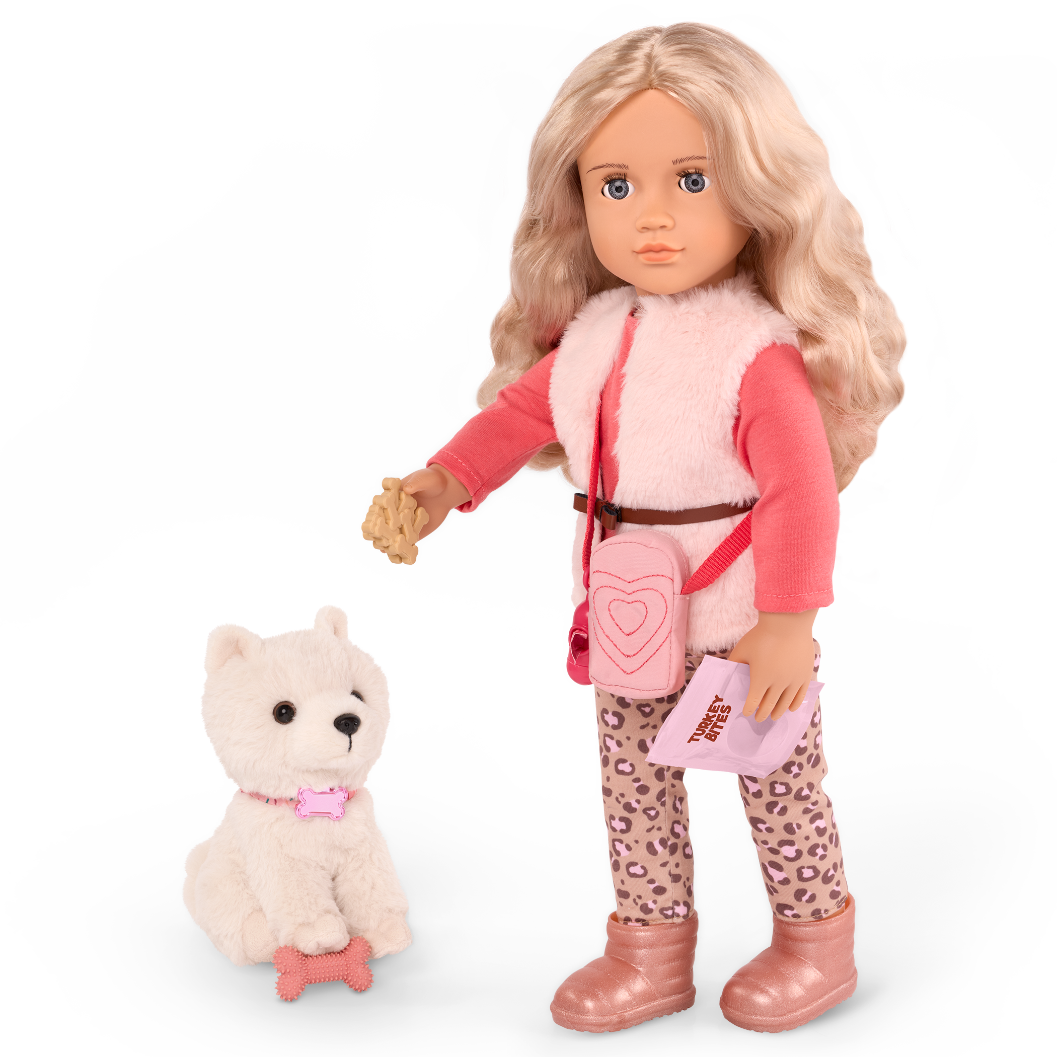 Kinsley & Pet Puppy Kenzi - 46cm Doll with 15cm Plush Pup - Toys for Kids Ages 3 to 12 Years - Our Generation