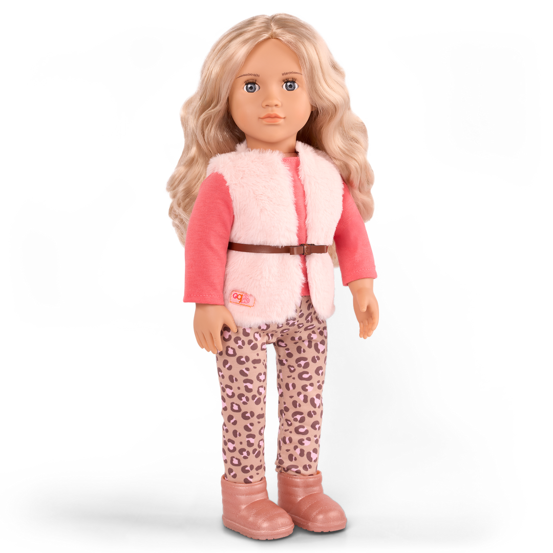 Kinsley - 46cm OG Doll with Pet Puppy - Doll with Blonde Hair & Grey Eyes - 15cm OG Pup with White Fur - Toys & Gifts for Kids - Our Generation UK