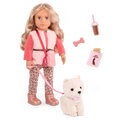 Kinsley & Pet Puppy Kenzi - 46cm Doll with 15cm Plush Pup - Toys for Kids Ages 3 to 12 Years - Our Generation