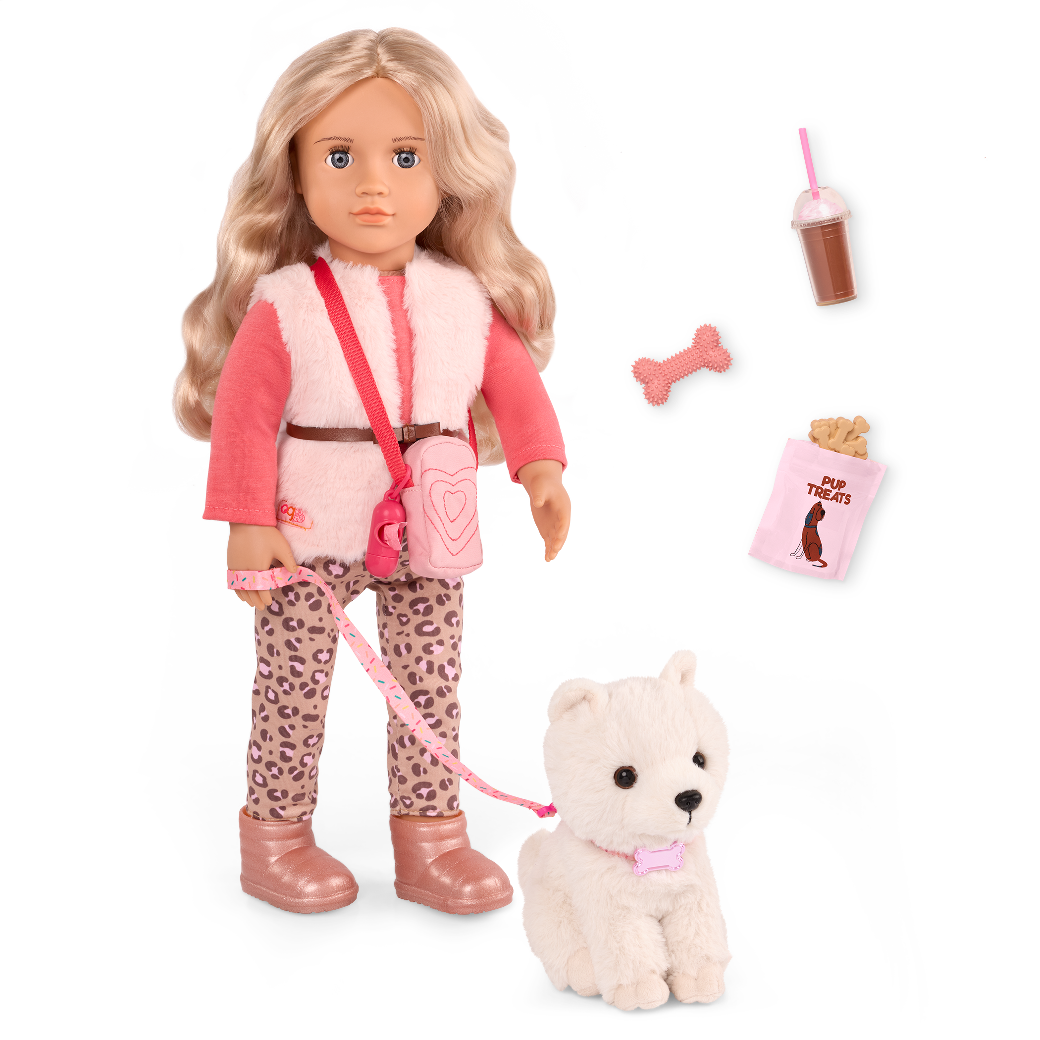Kinsley & Pet Puppy Kenzi - 46cm Doll with 15cm Plush Pup - Toys for Kids Ages 3 to 12 Years - Our Generation