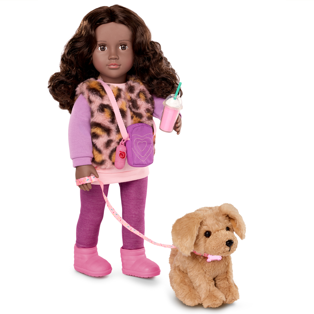Josie & Jax - 46cm Doll with Brown Hair & Eyes - 15cm OG Puppy with Brown Fur - Doll & Pet Dog - Toys & Gifts for Kids - Ages 3 to 12 Years - Our Generation