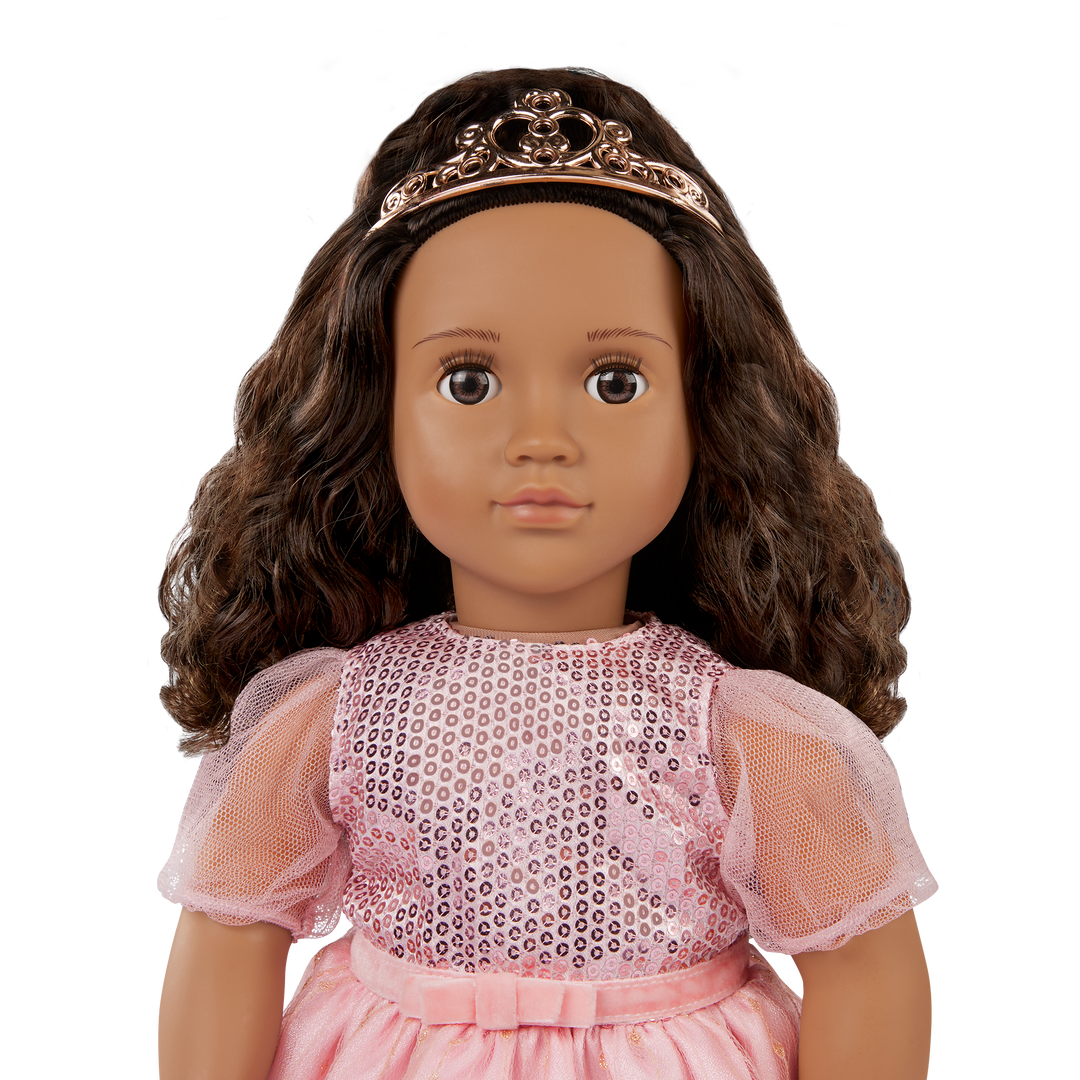 Estrella - Princess Doll with Tiara - OG Doll with Pink Gown, Tiara, Brown Hair & Eyes - Christmas Gifts for Kids - Our Generation