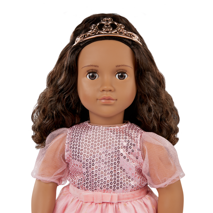 Estrella - Princess Doll with Tiara - OG Doll with Pink Gown, Tiara, Brown Hair & Eyes - Christmas Gifts for Kids - Our Generation