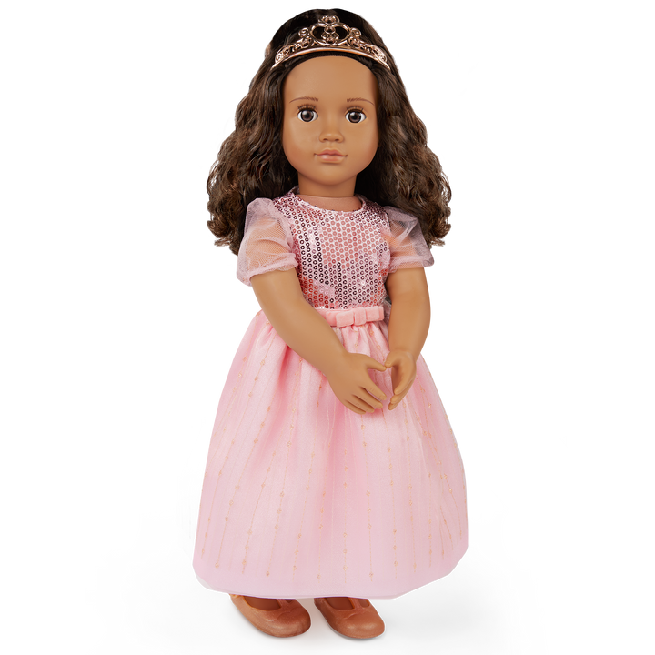 Estrella - Princess Doll with Tiara - OG Doll with Pink Gown, Tiara, Brown Hair & Eyes - Christmas Gifts for Kids - Our Generation