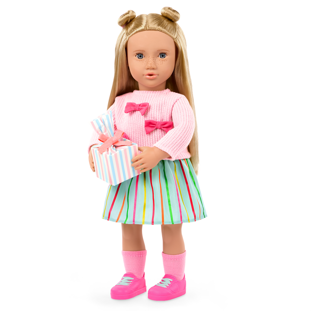 Kat - 46cm Doll with Sweet Accessories - OG Dloll with Blonde Hair, Blue Eyes & Freckles - Toys for Kids Ages 3 Years  - Our Generation