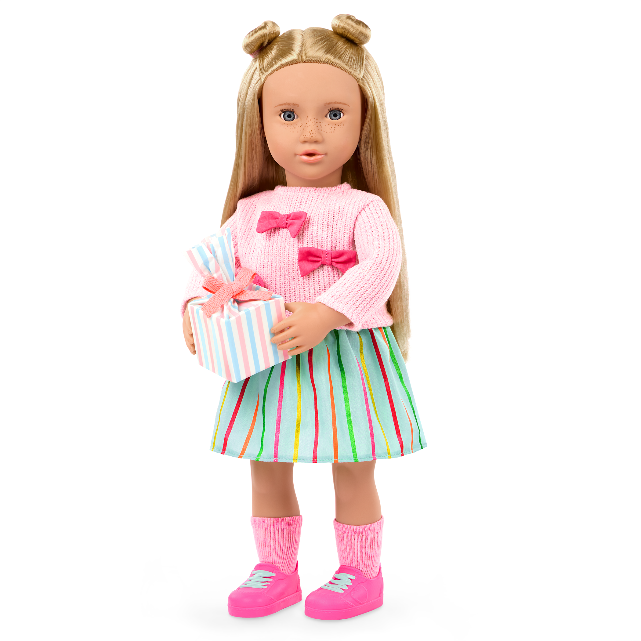 Kat - 46cm Doll with Sweet Accessories - OG Dloll with Blonde Hair, Blue Eyes & Freckles - Toys for Kids Ages 3 Years  - Our Generation