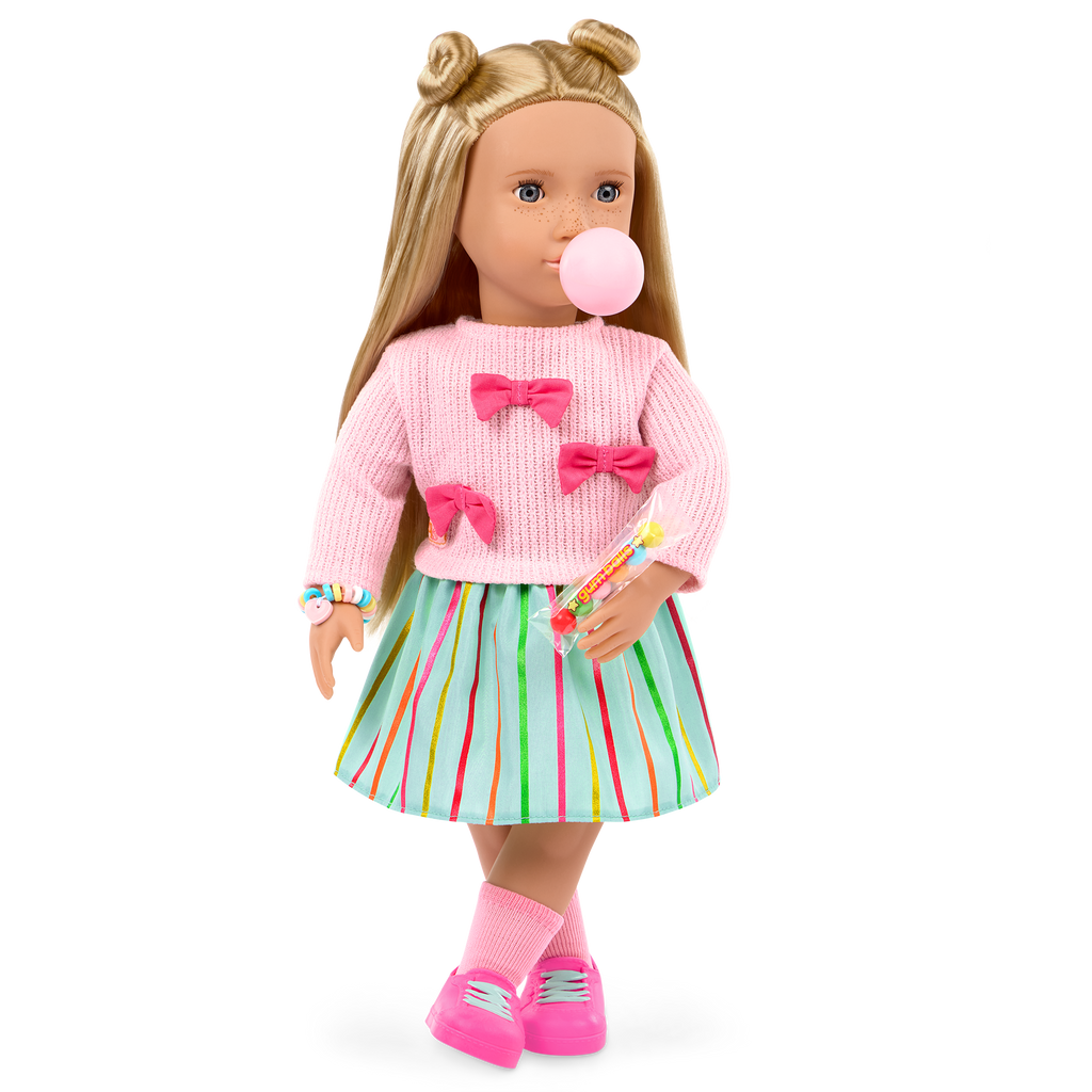 Kat - 46cm Doll with Sweet Accessories - OG Dloll with Blonde Hair, Blue Eyes & Freckles - Toys for Kids Ages 3 Years  - Our Generation