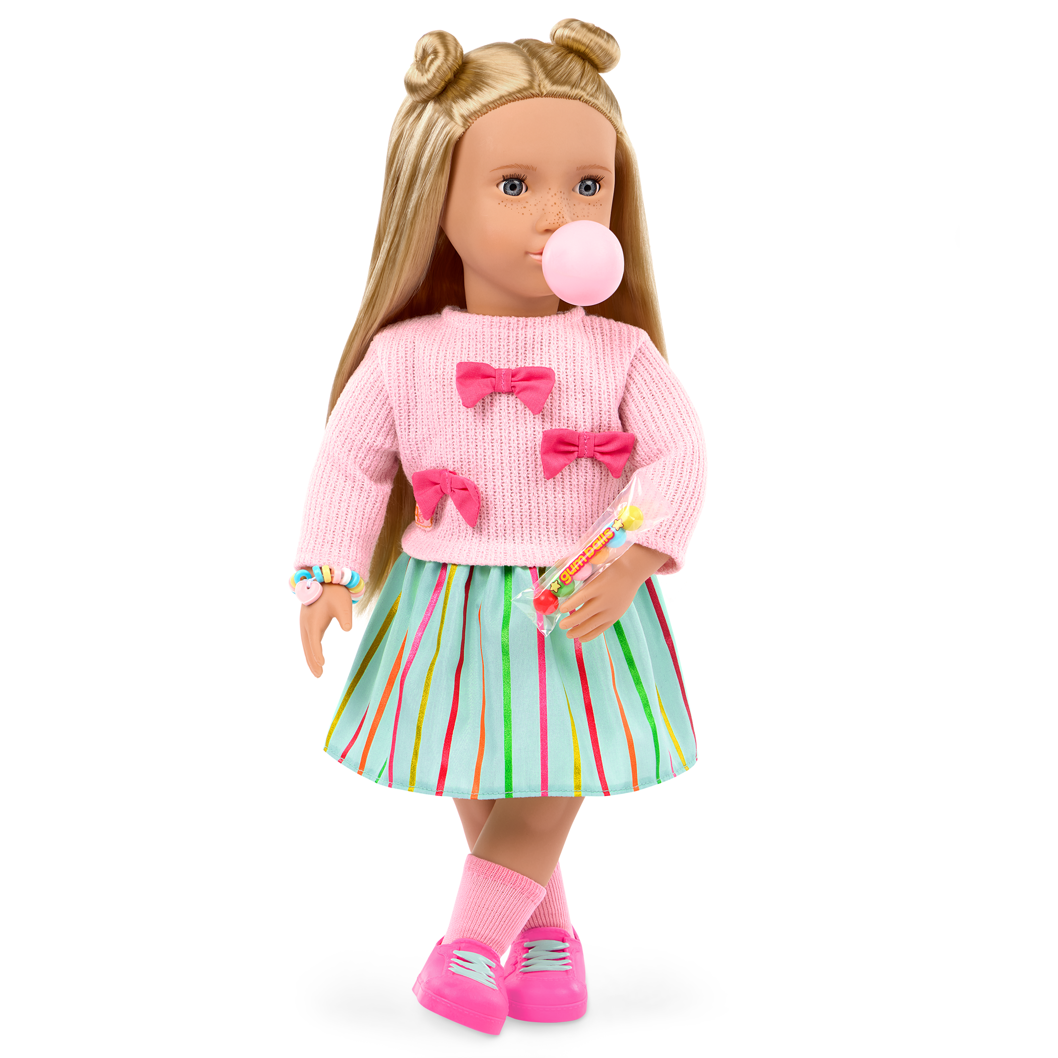 Kat - 46cm Doll with Sweet Accessories - OG Dloll with Blonde Hair, Blue Eyes & Freckles - Toys for Kids Ages 3 Years  - Our Generation