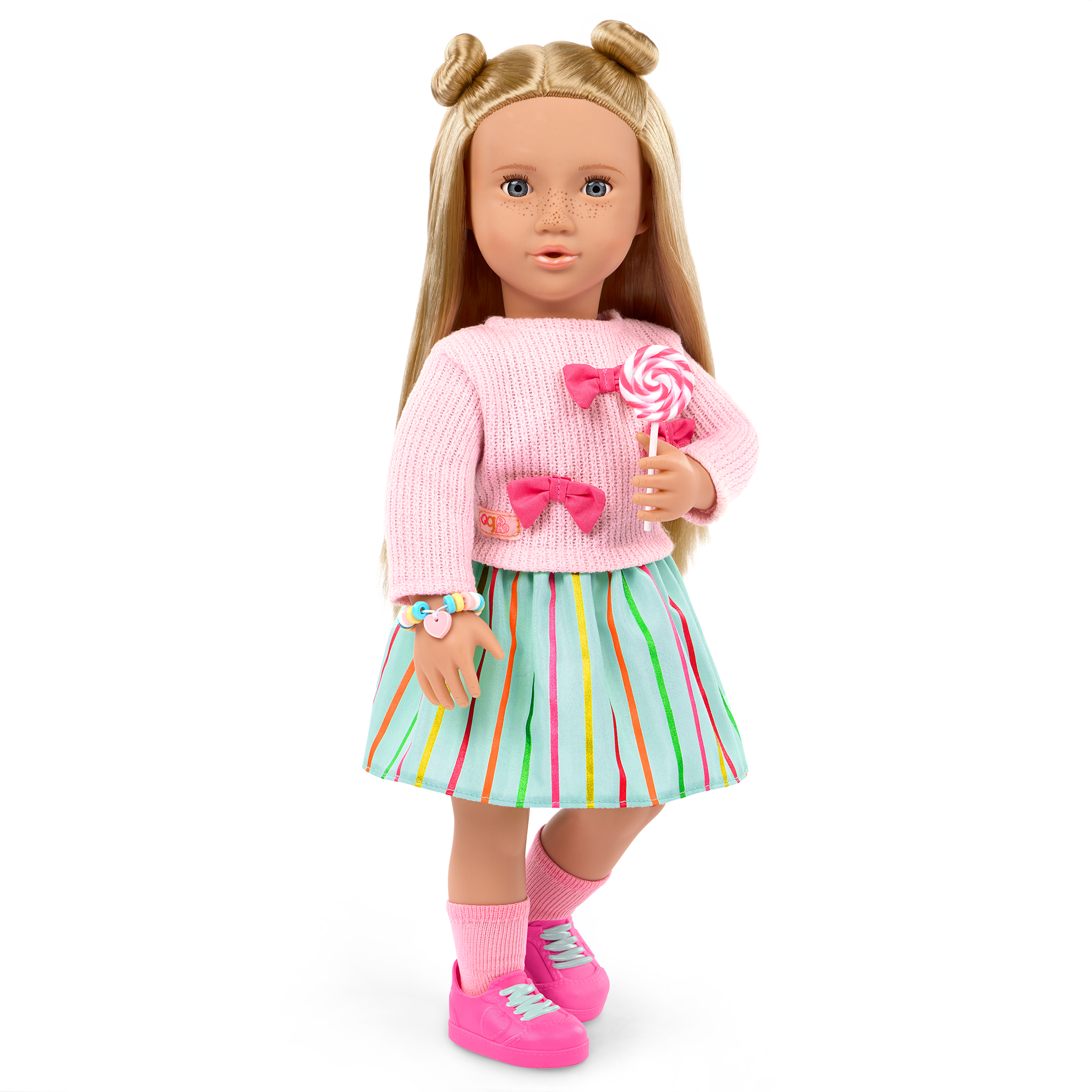Kat - 46cm Doll with Sweet Accessories - OG Dloll with Blonde Hair, Blue Eyes & Freckles - Toys for Kids Ages 3 Years  - Our Generation