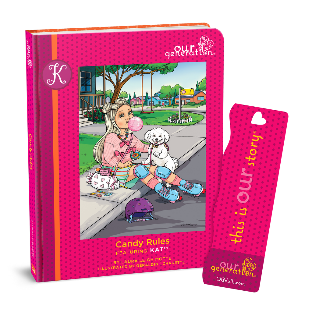 Kat - 46cm Doll & Book - Blonde Hair, Grey Eyes & Freckles - Toys for Children Ages 3 to 12 Years - Our Generation UK