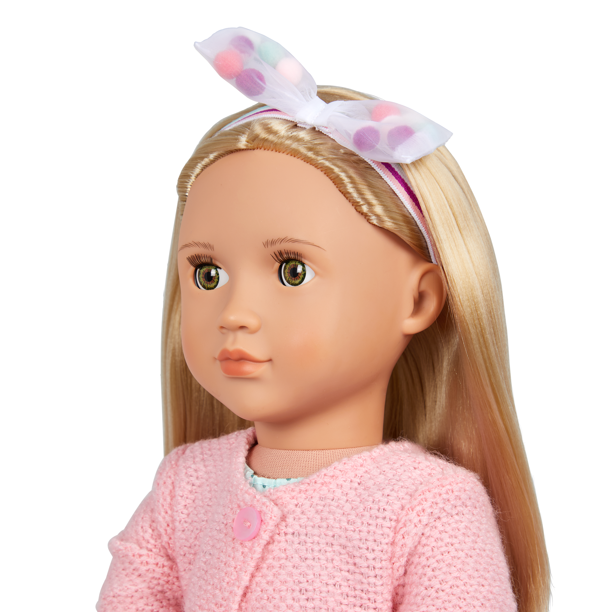 Pretty Pom Poms - 46cm Hair Accessories  - Doll Hairbands, Brush * Spray Bottle - Our Generation