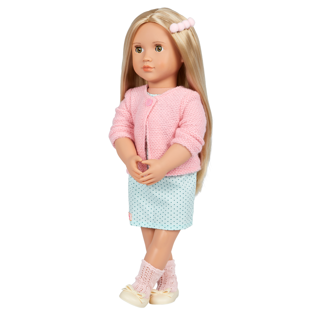 Pretty Pom Poms - 46cm Hair Accessories  - Doll Hairbands, Brush * Spray Bottle - Our Generation