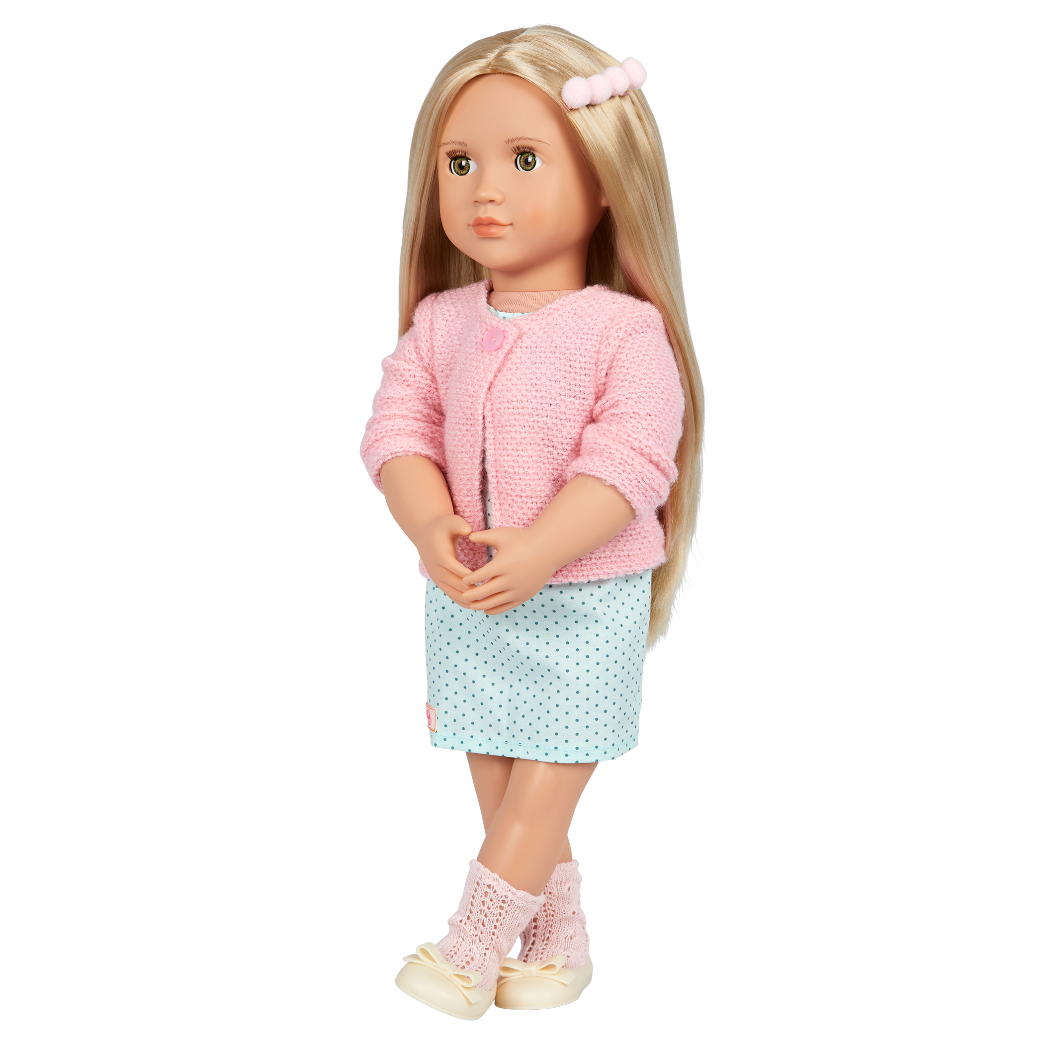 Pretty Pom Poms - 46cm Hair Accessories  - Doll Hairbands, Brush * Spray Bottle - Our Generation