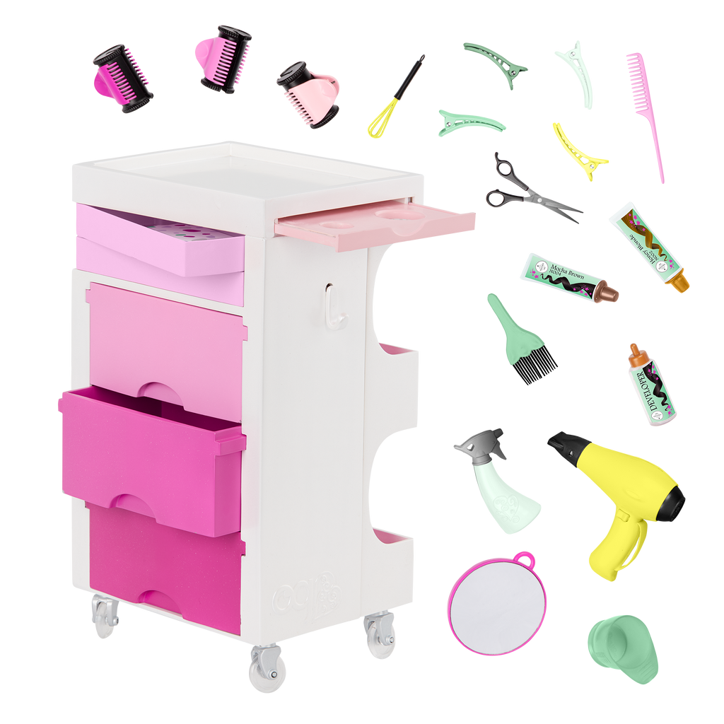 Salon Cart - Hair Dresser Accessories for Dolls - Our Generation