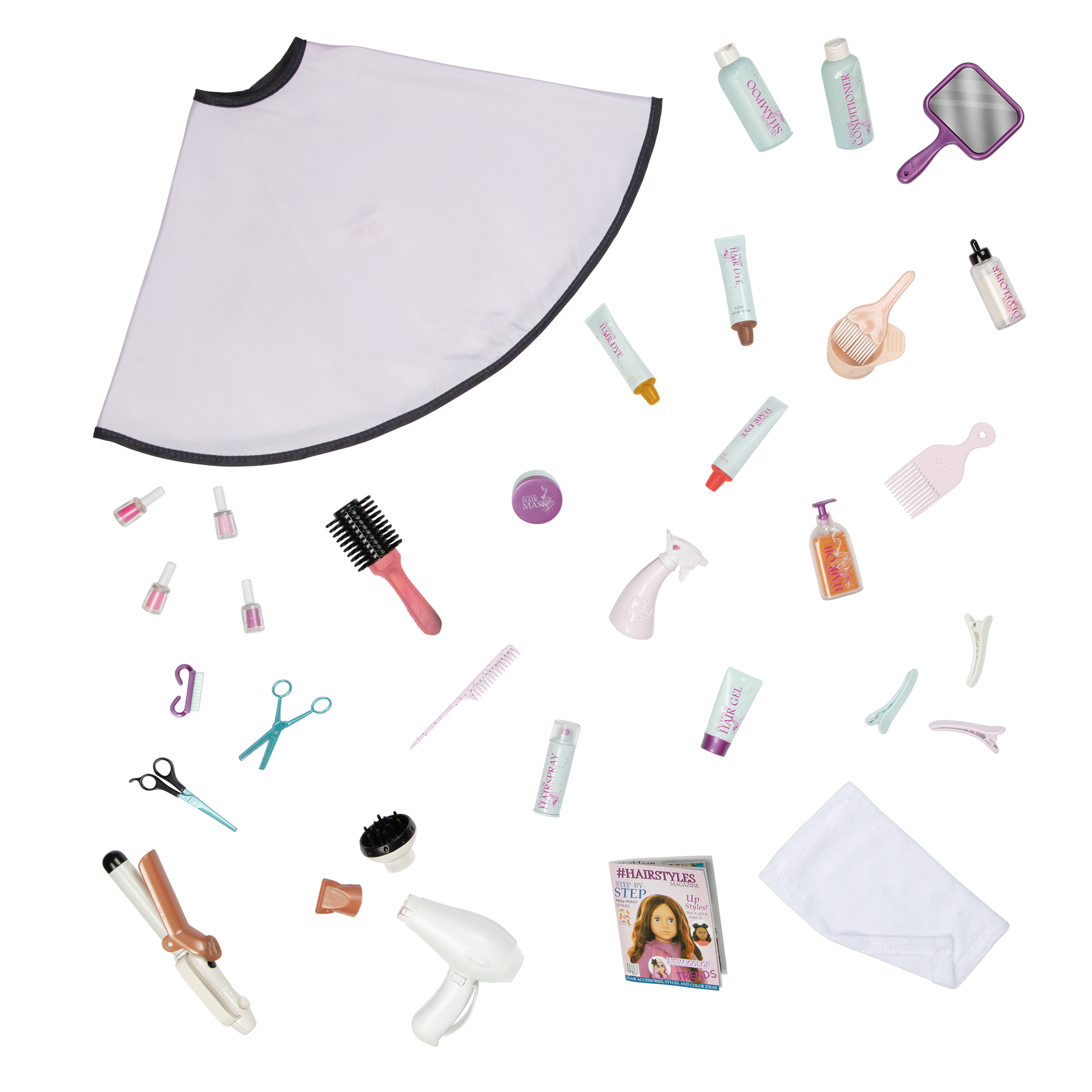 Salon on Wheels - Hair Salon on Wheels for 46cm Dolls = Hairstyling Accessories - Playset with Functioning Lights - Accessories for Dolls - Our Generation