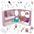 Salon on Wheels - Hair Salon on Wheels for 46cm Dolls = Hairstyling Accessories - Playset with Functioning Lights - Accessories for Dolls - Our Generation