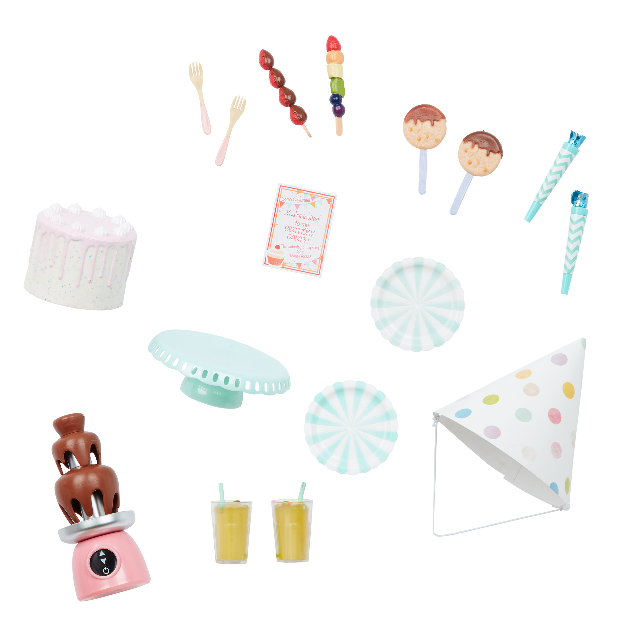 Party Time  - Birthday Party Set for 46cm Dolls - Doll Accessory - Our Generation