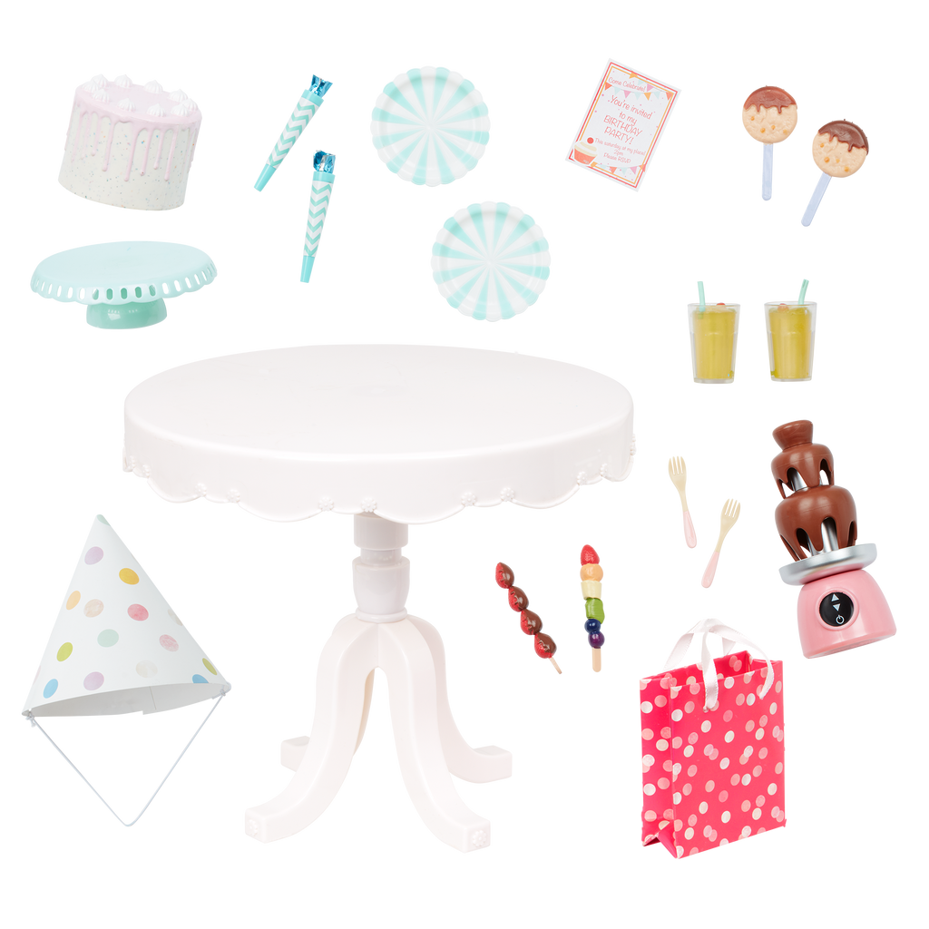 Party Time  - Birthday Party Set for 46cm Dolls - Doll Accessory - Our Generation