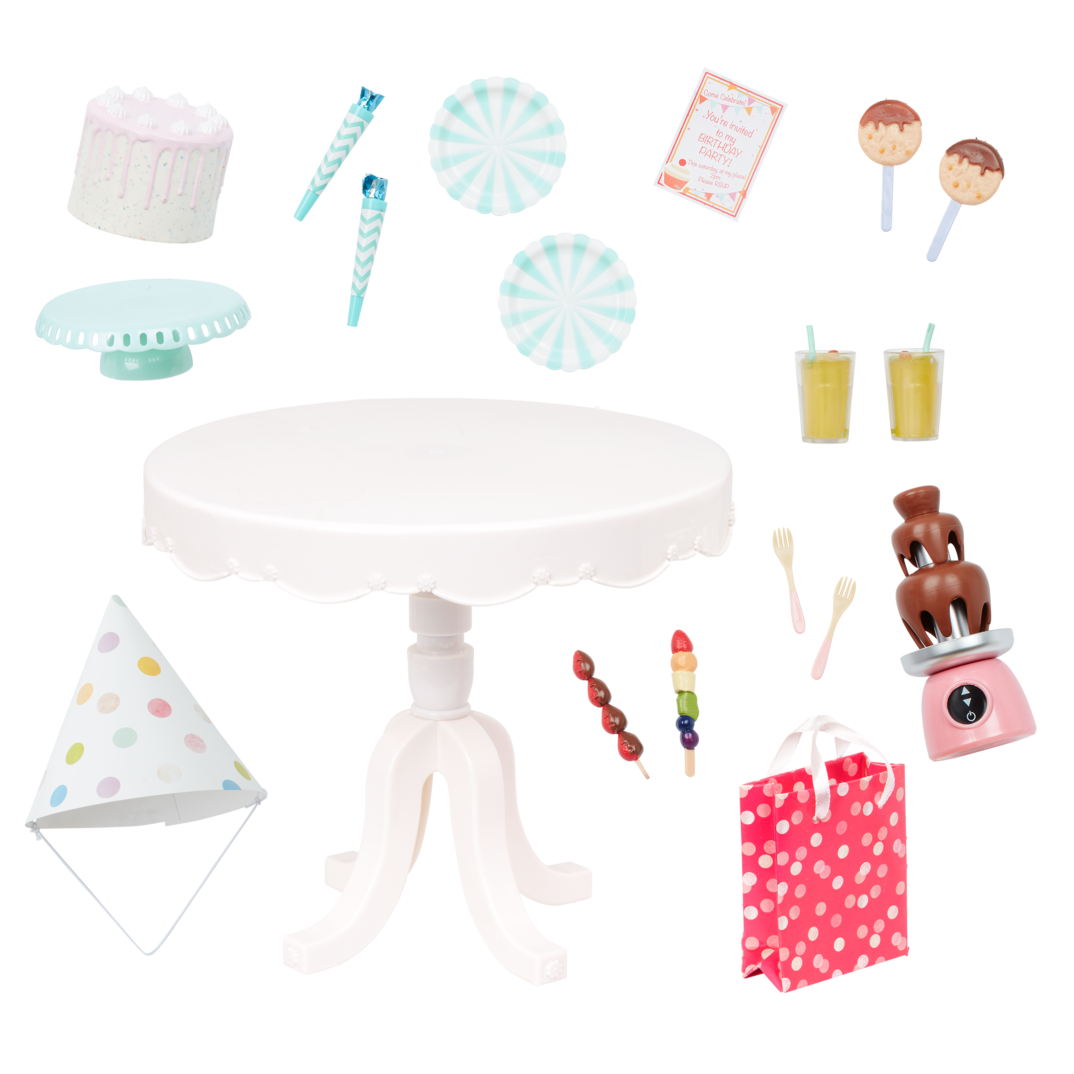 Party Time  - Birthday Party Set for 46cm Dolls - Doll Accessory - Our Generation