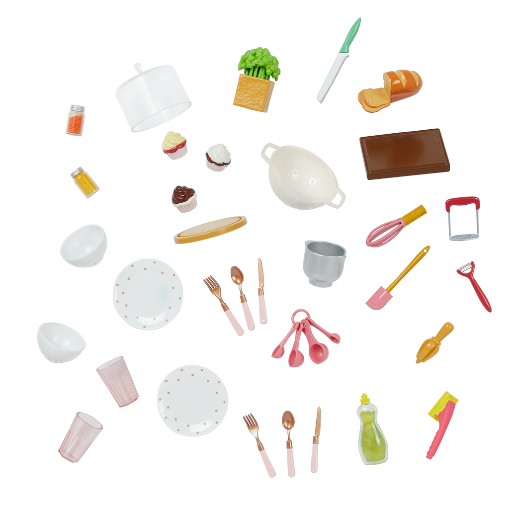 Cooking Island - Kitchen Playset for 46cm Dolls - Cooking Accessories for Dolls - Our Generation