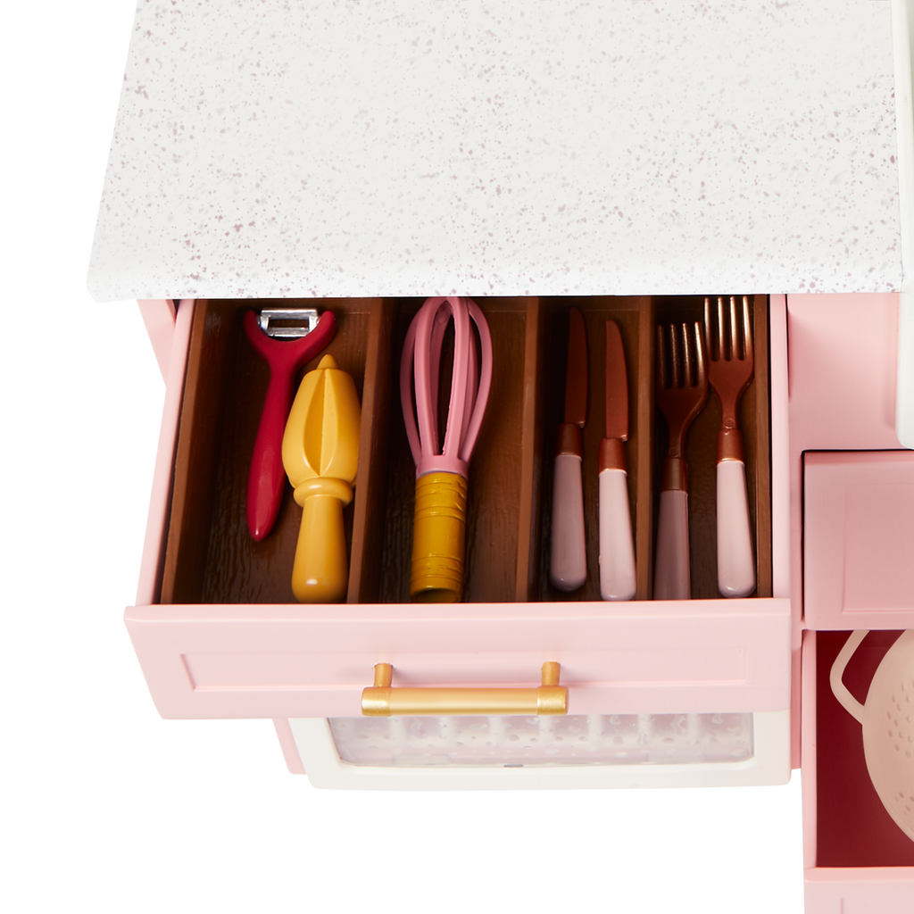 Cooking Island - Kitchen Playset for 46cm Dolls - Cooking Accessories for Dolls - Our Generation